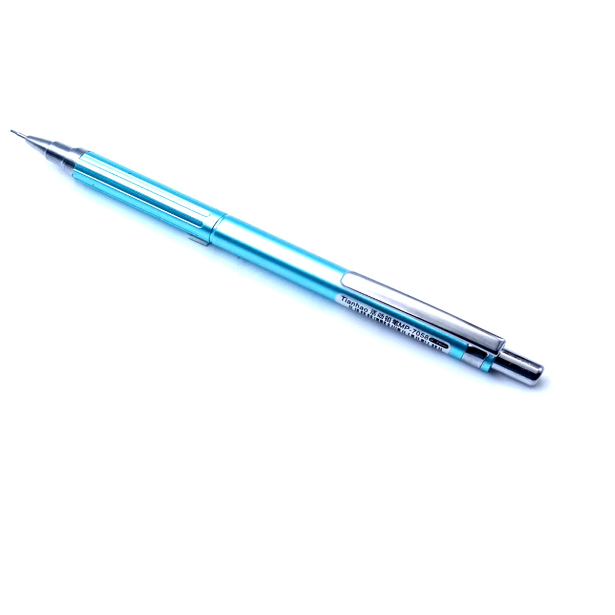 penhouse.in Tianhao Sky Blue Color with silver trim MP-7058 0.7mm Led Pencil SKU 51602