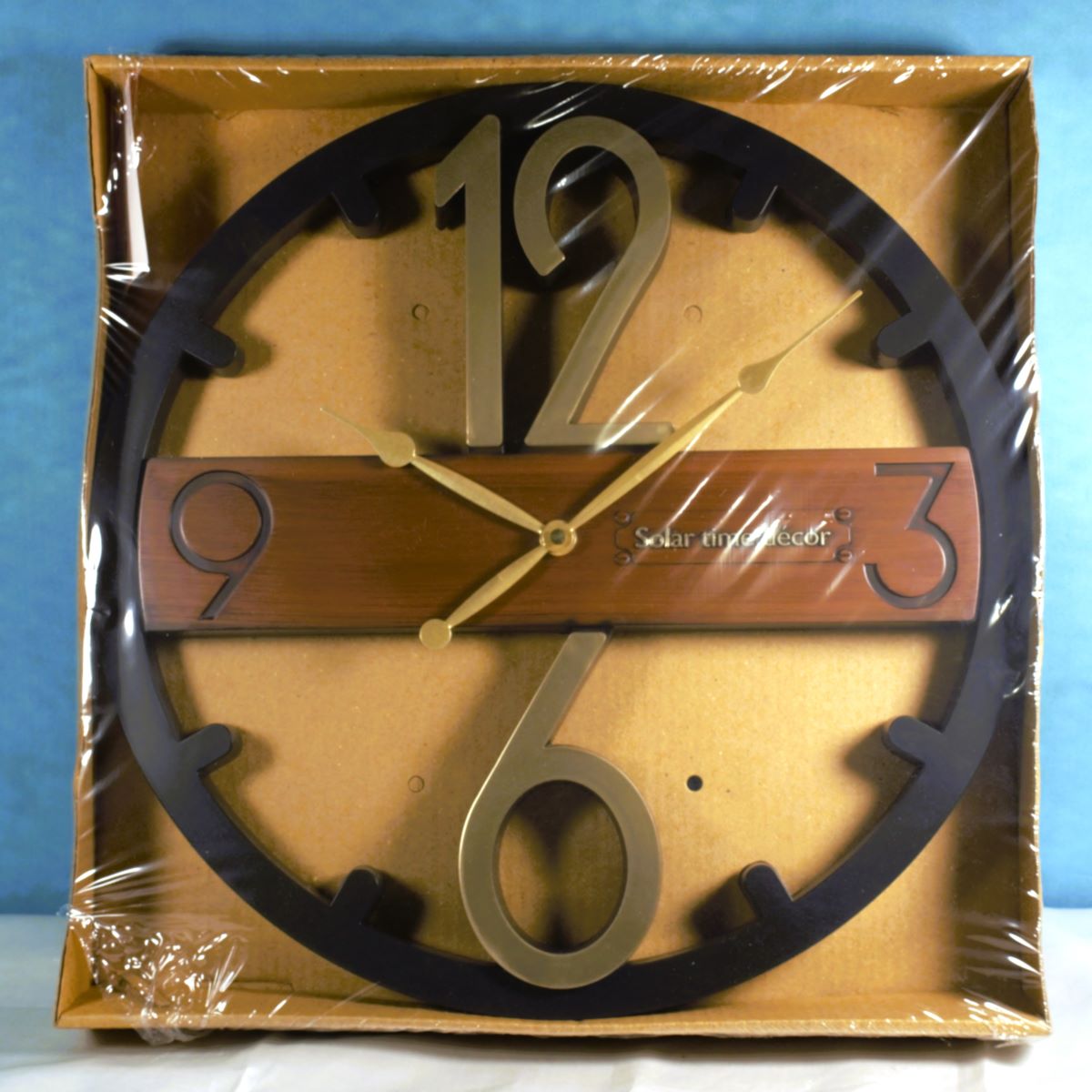 Penhouse.in Solar Quartz Premium interior Wall Clock Wooden Brown SKU 51673