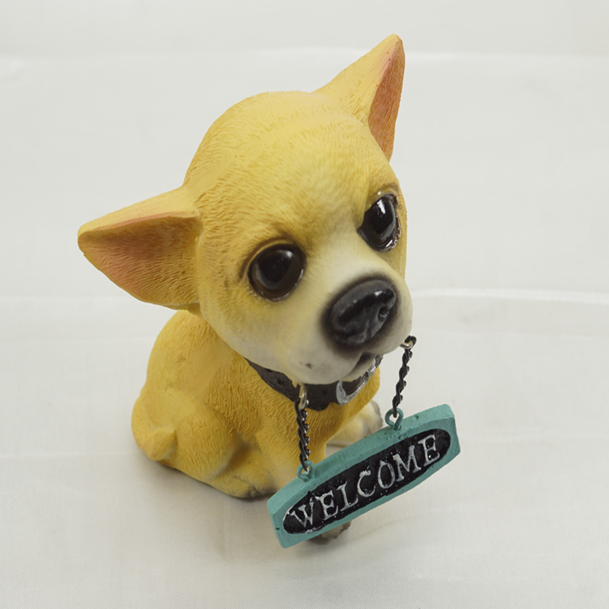 penhouse.in Welcome Puppy Dog Small  Yellow Color Showpiece Statue SKU 51774