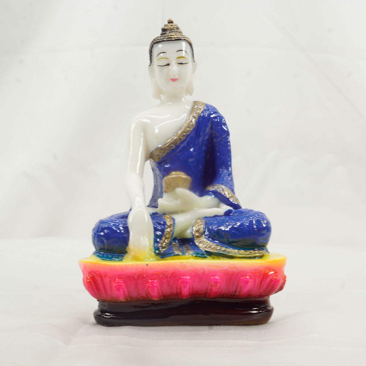 penhouse.in Blue With Multicolor Lord Buddha Statue SKU 51796
