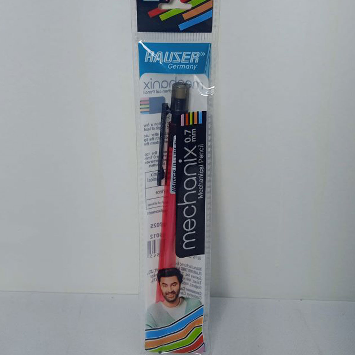 Hauser Mechanix Transparent Red 0.7mm Meachanical Pencil SKU 51814