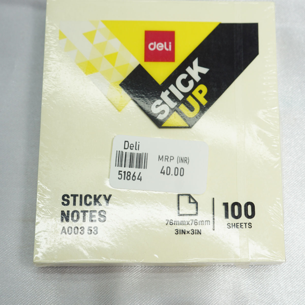 Deli 76mmX76mm Size 100 Sheets Sticky Notes SKU 51864