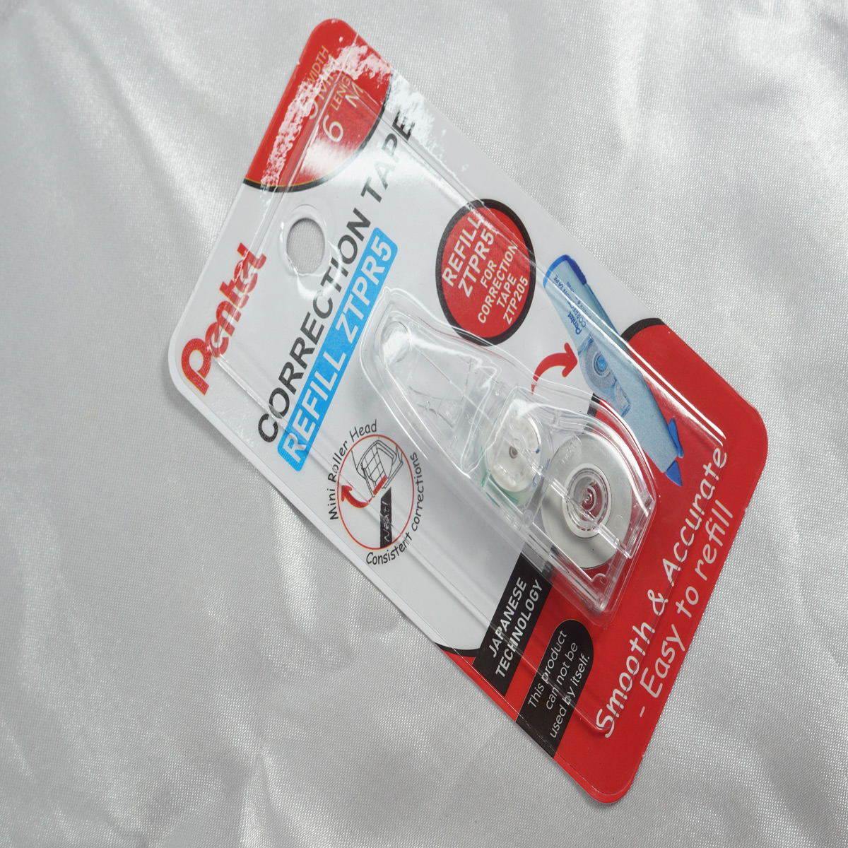 Pentel Correction Tape Refill ZTPR5 White Color SKU 51885