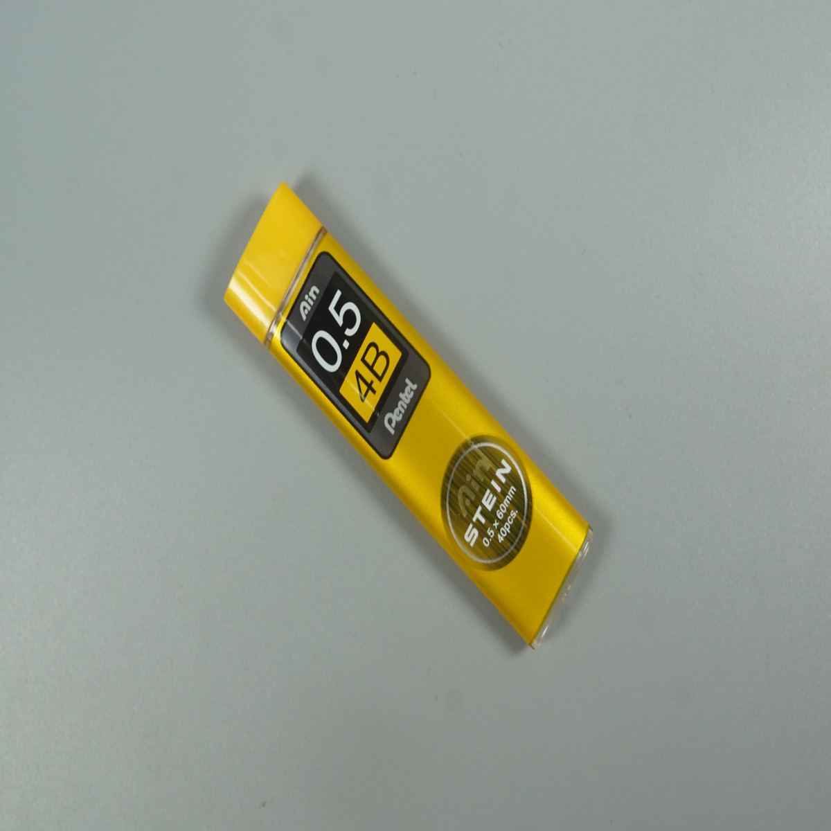 Pentel Ain Stein 0.5mm 4B Lead Box Yellow Color 40Pcs SKU 51961