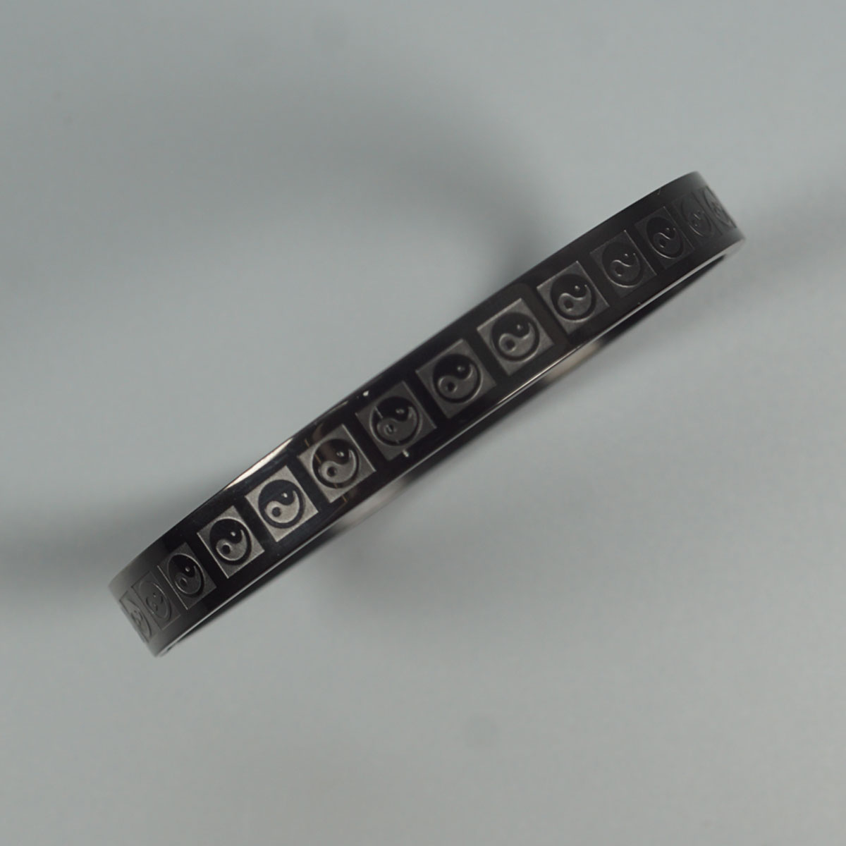 penhouse.in Metal Black Color Square Shape Design  Thick Bracelet(Kada) SKU 51938