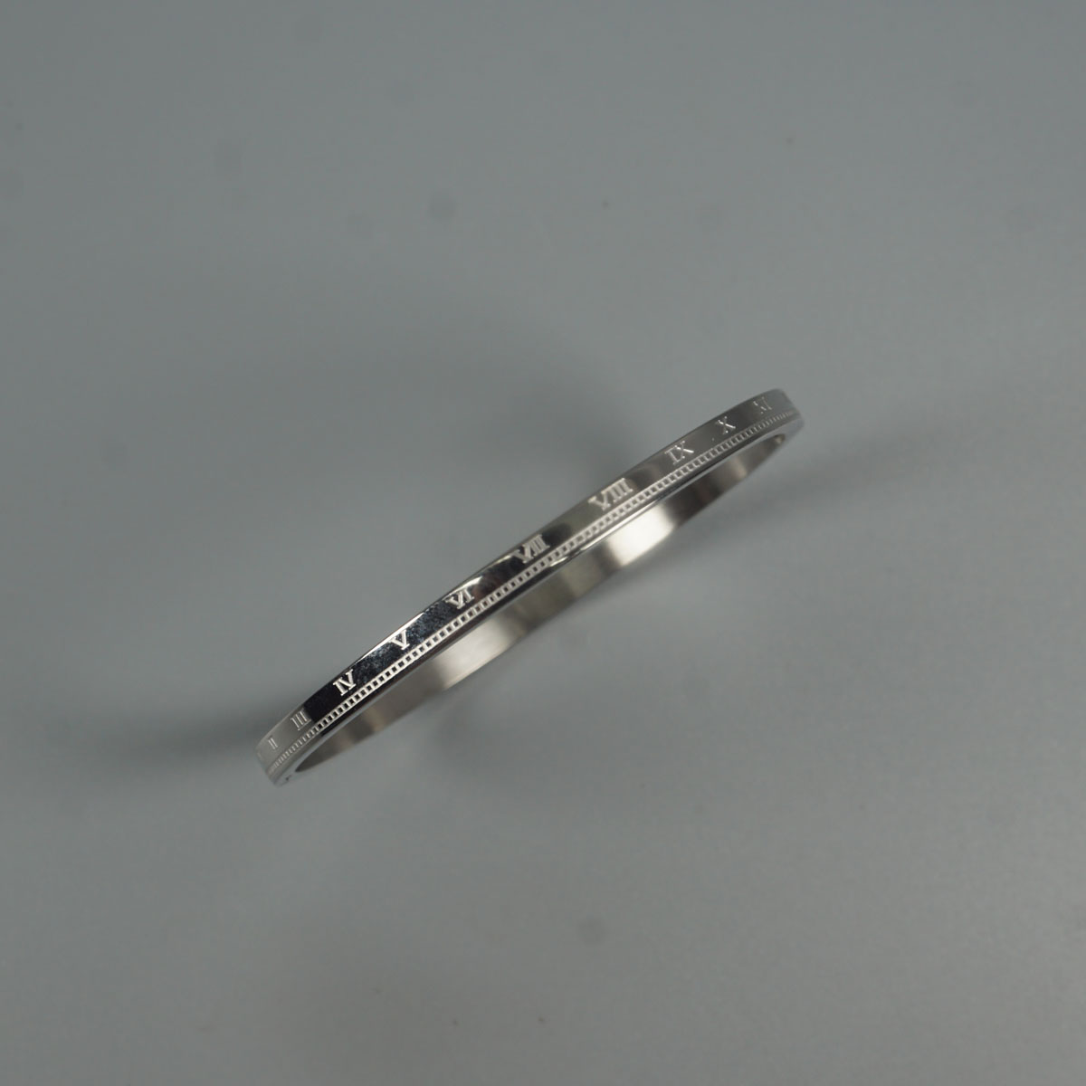 penhouse.in Silver Roman Symbol Thin Bracelet(Kada)  SKU 51941