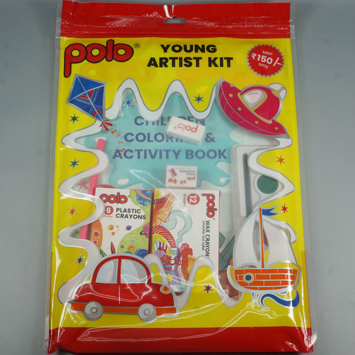 Polo Junior Art (Drawing Book Water Color Pencil Plastic Crayons Wax Crayons Eraser Sharpener Scale Including the Kit) SKU 51943