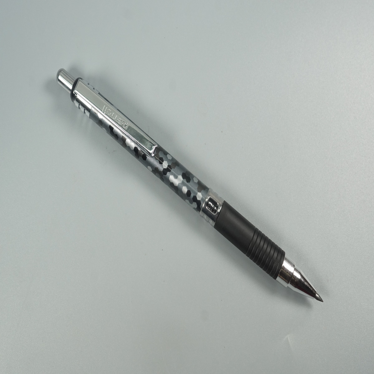 Baoke ZD 139 Grey Color Body Silver Clip and Grip 2.0mm Lead Pencil SKU 51950