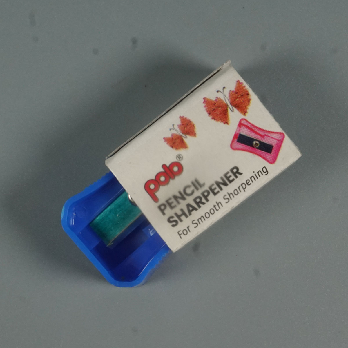 Polo Long Point Blue Color Pencil Sharpener SKU 51966