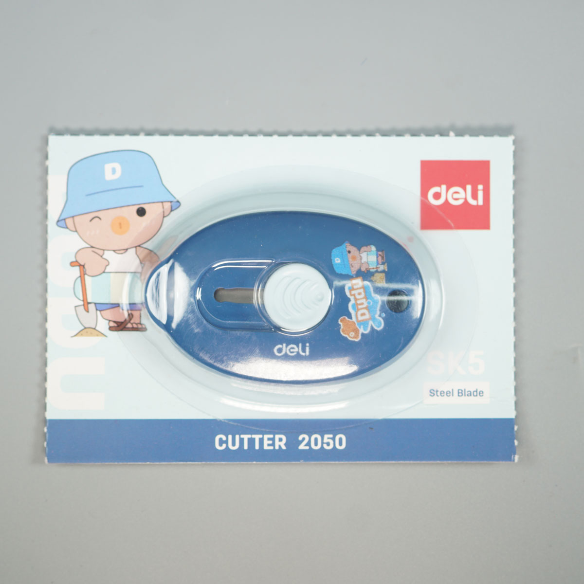 Deli Blue Color Body And  9mm Size Mini Cutter SKU 51991