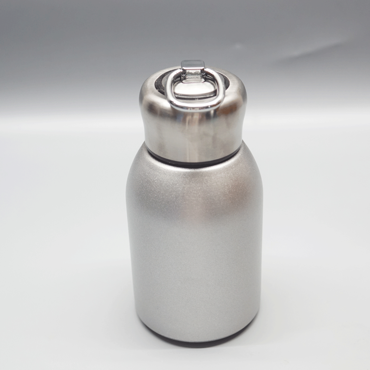 penhouse.in Mini Matte Silver Color Body Silver Cap Hot And Cool Stainless Steel Vacuum Flask 300ml SKU 52014