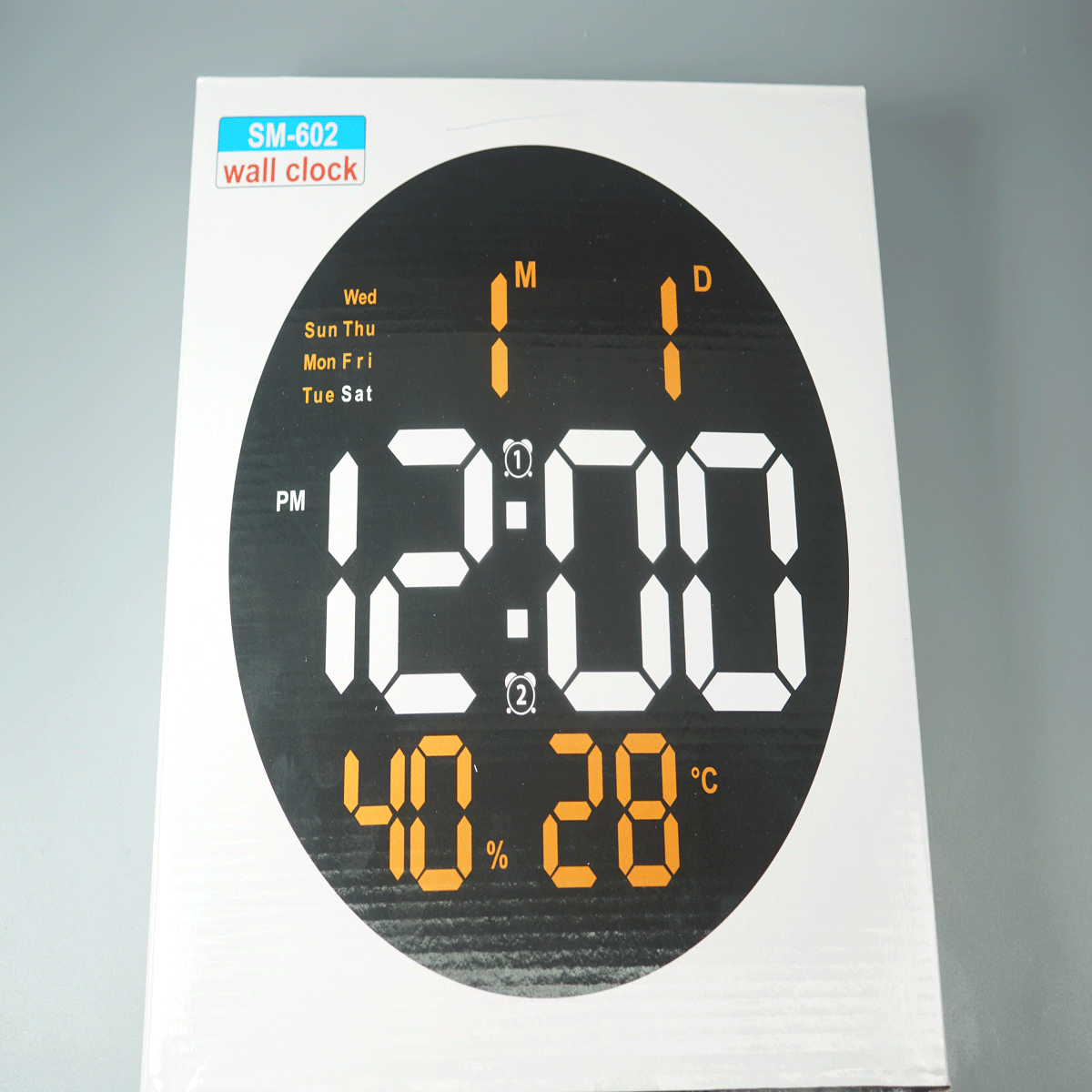 penhouse.in Electronic Items 602 Round Digital Alarm  Wall Clock  SKU 52027