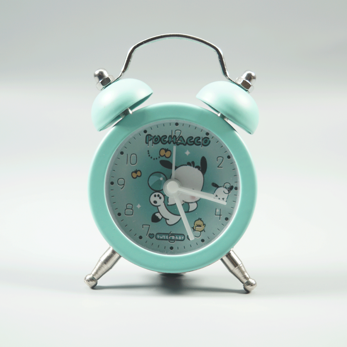 penhouse.in Electronic Item Metal Green Color Cute Student Fashion Bedroom Alarm Clock SKU 52062