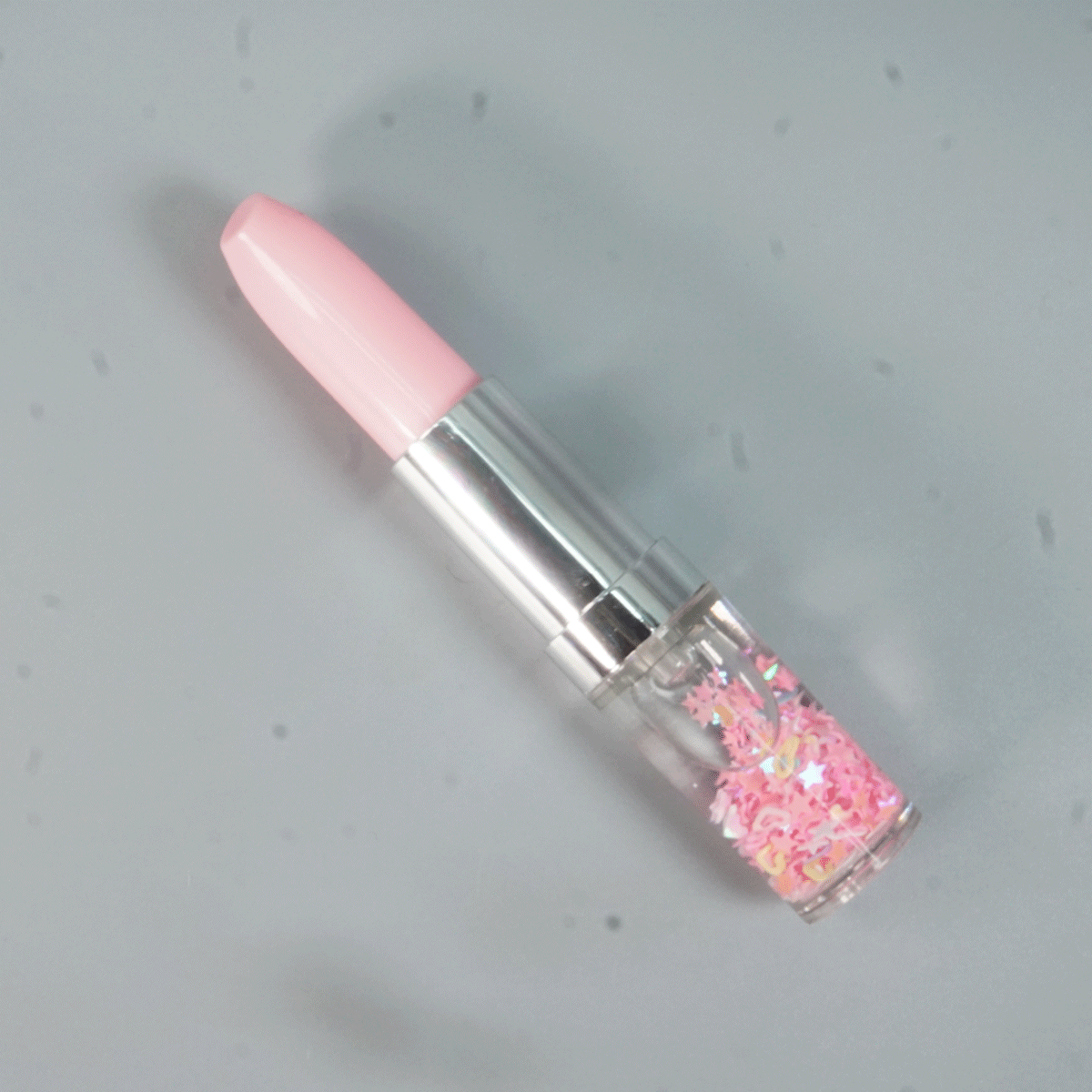 penhouse.in Attractive Dark Pink Color Body With Star Design Glitter Lipstick Shape Cap Type Toy Gel Pen SKU 52088