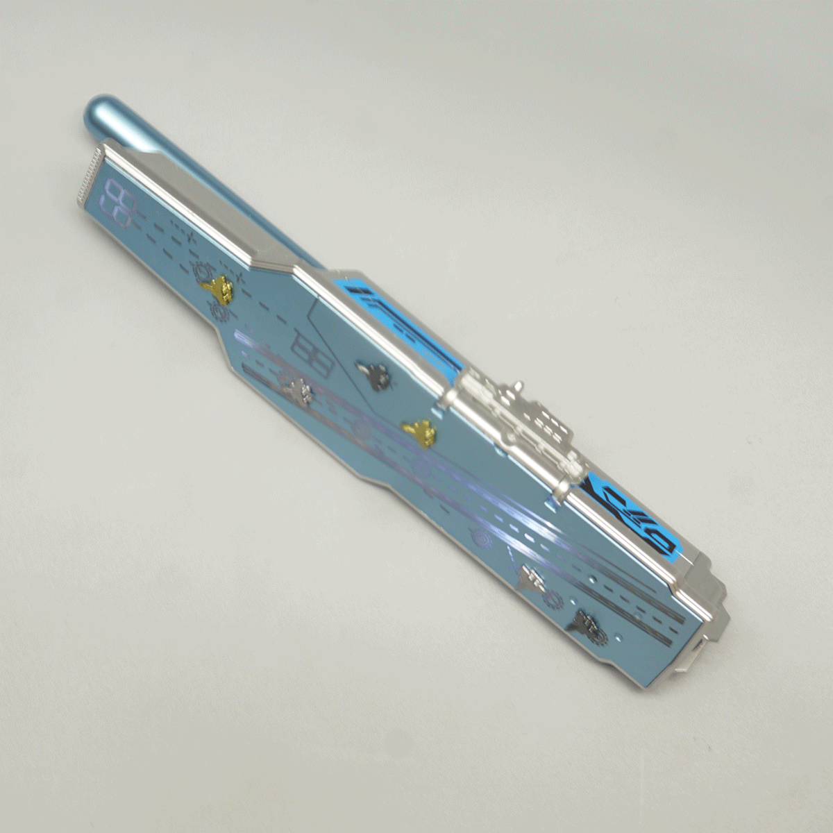 penhouse.in Pens Blue Color Aircraft  Carrier Design With  Led light And Neutral  Gel Pen  SKU 52122