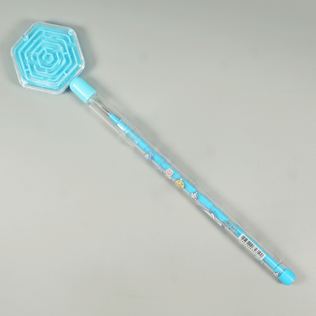 penhouse.in Stationery Blue Color Hexagonal Cap With Puzzle Game Lead Toy Pencil SKU 52130