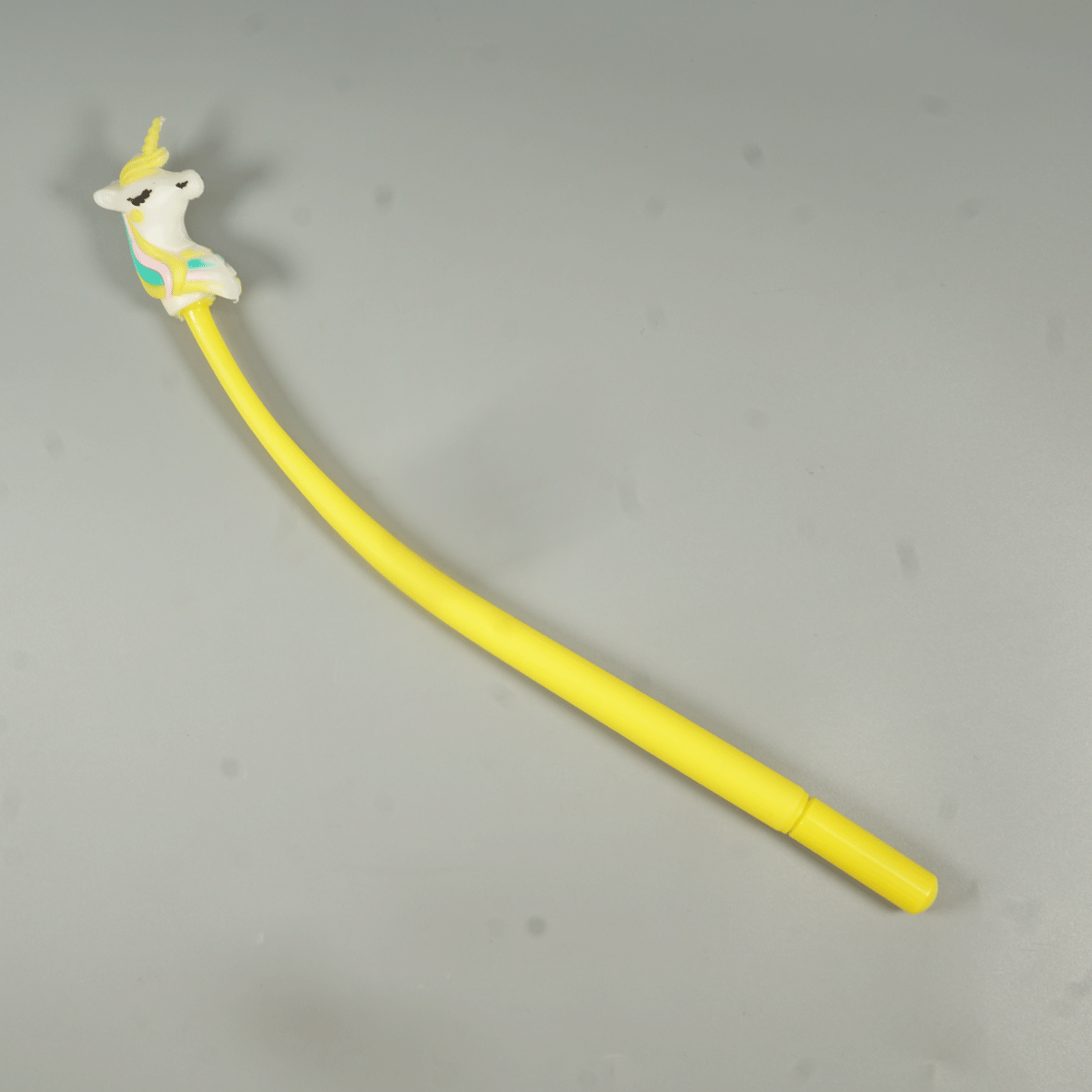 penhouse.in Pens Unicorn Yellow Color Flexible Silicon Toy Gel Pen SKU 52134