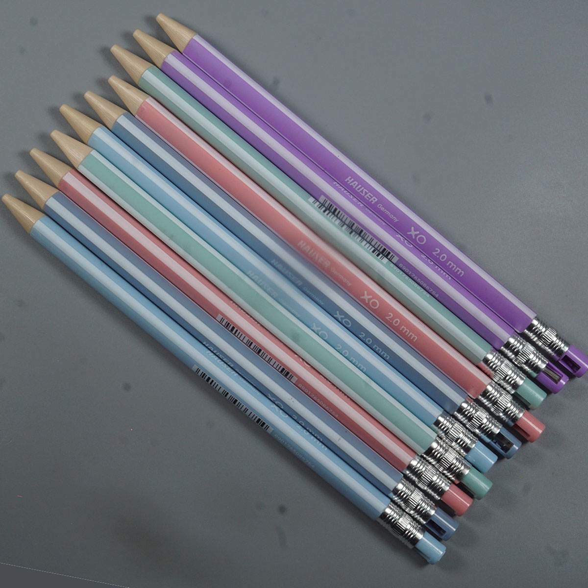Hauser XO 2.0 mm Multi Color Triangular Mechanical Pencils In-Built Sharpener SKU 52222