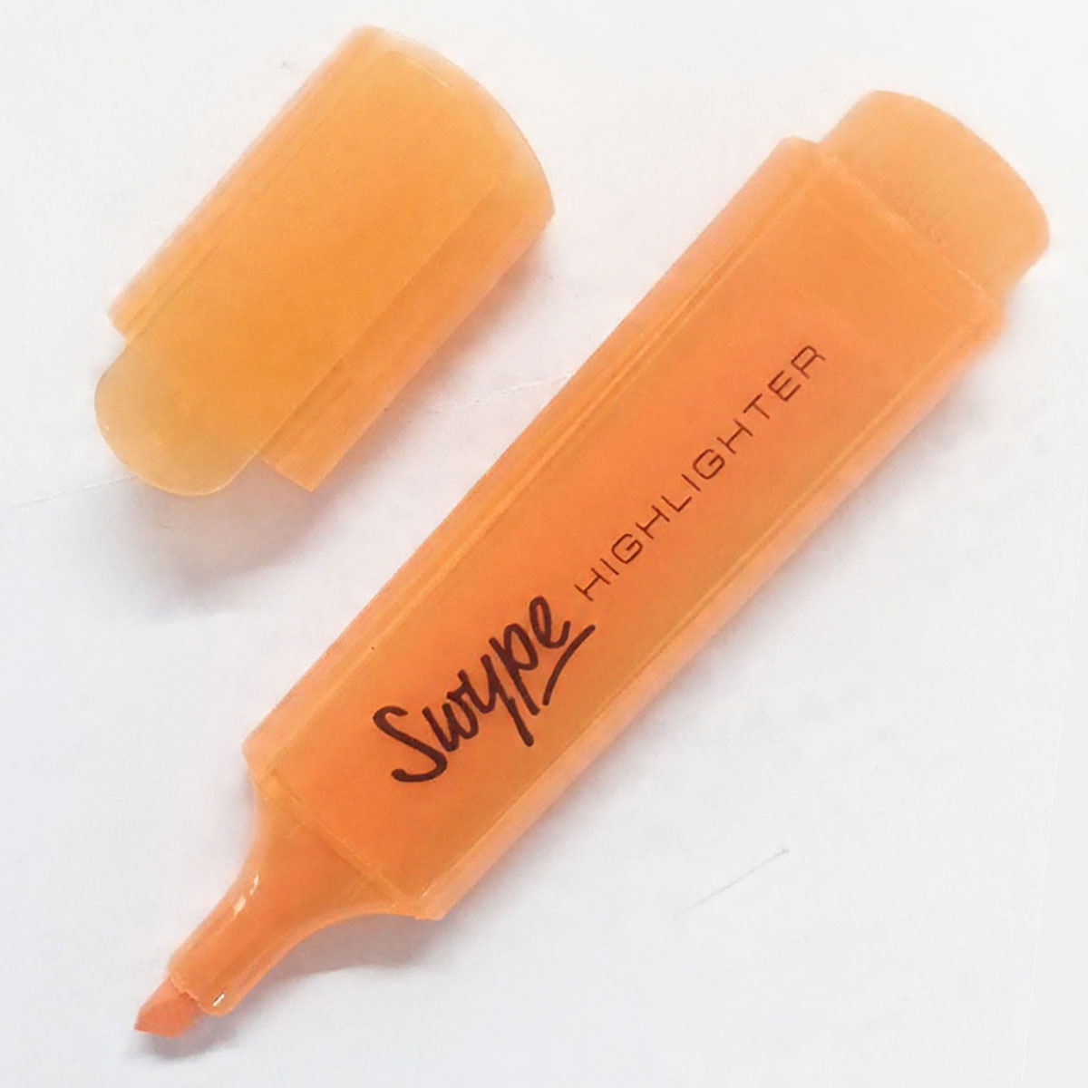 LINC Swype Highlighter  Orange Color Body With Cap, Orange Writing SKU 52237