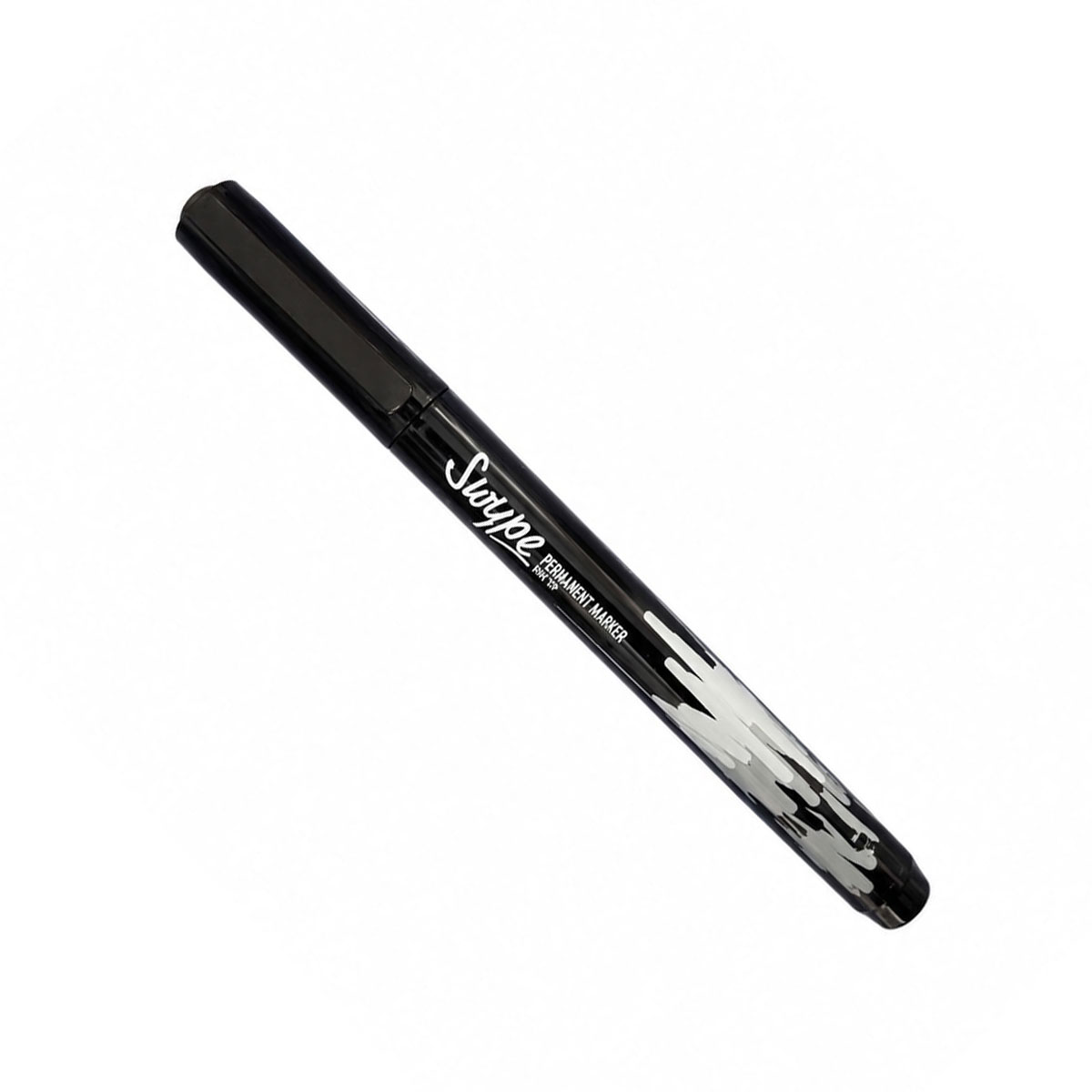 LINC Swype Permanent Marker Fine Tip Waterproof Ink Black and Grey Color Body and Black Writing Marker SKU 52243