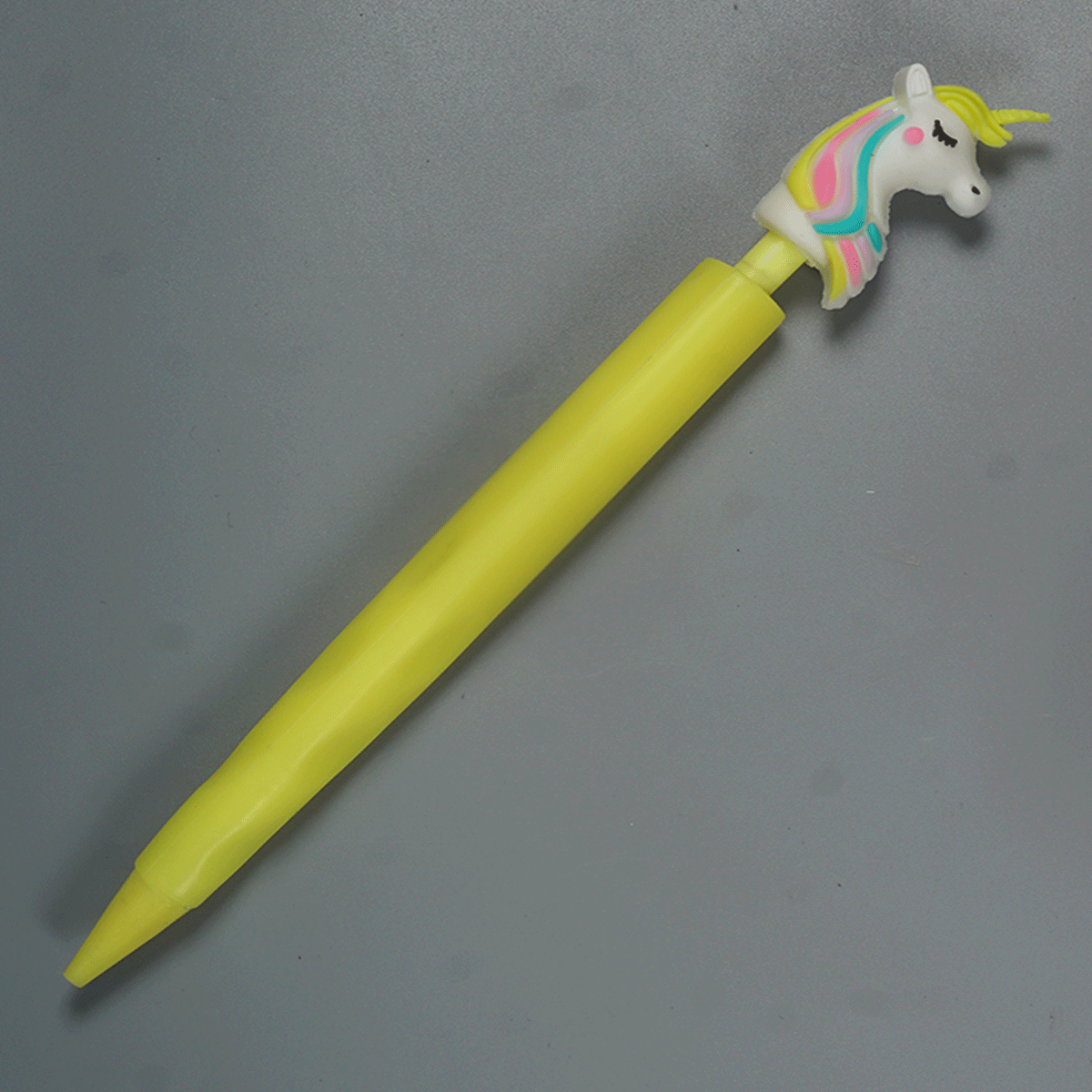 penhouse.in pens Unicorn Silicon Mechanical Pencil Yellow Color Body With Yellow Color Head Unicorn Led Pencil 0.7 Led SKU 52245