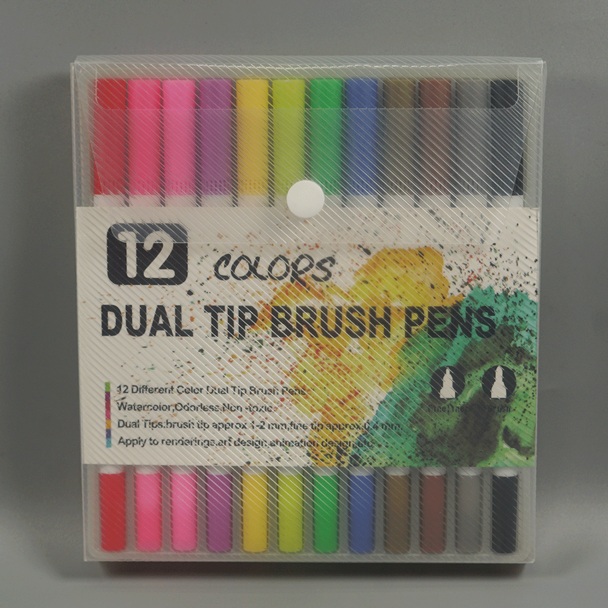 penhouse.in Stationeries  Dual Tip 12 Color Brush Pen  SKU 52330