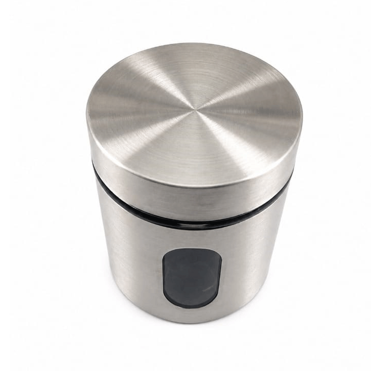 penhouse.in Stationeries OBN Canister Stainless Steel Airtight Kitchen Glass And Metal Jar 600ml SKU 52412
