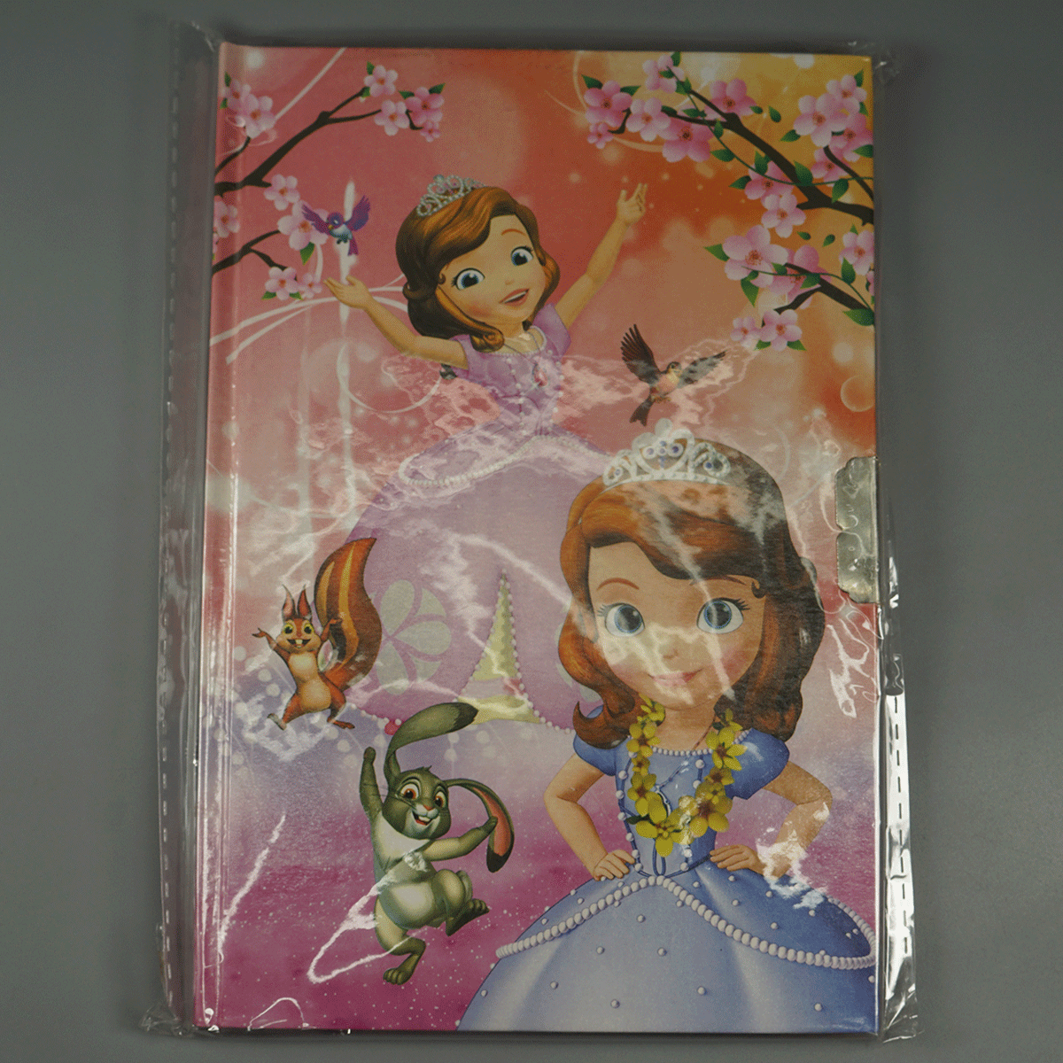 penhouse.in Stationeries Sofia the First Design Printed Lock Diary with 2 Key Sets, Orange Color  SKU 52426