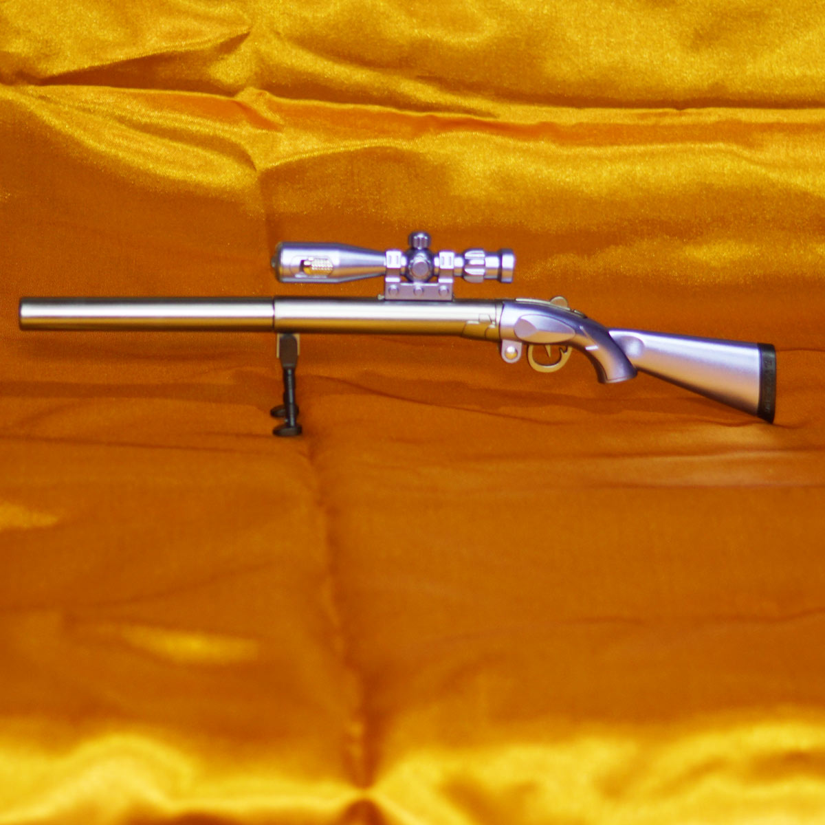 penhouse.in Violet Color Sniper Rifle Gun Designed Body With Focus Light Fine Tip Gel Pen SKU 55194
