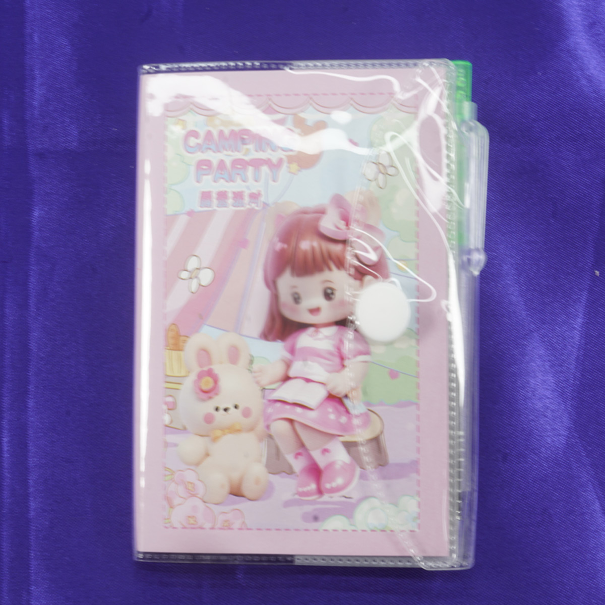 Depai Fancy Dairy Kids With  Retractable Ball Pen Pink Color Toy Design  SKU 55317