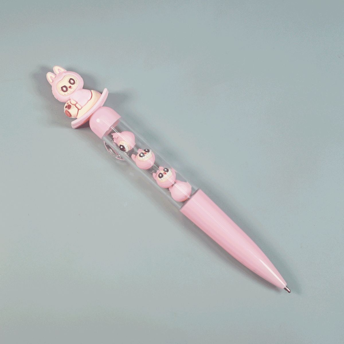 penhouse.in Pens Labubu Pink Color Body With Toy Jel Pen SKU 52108