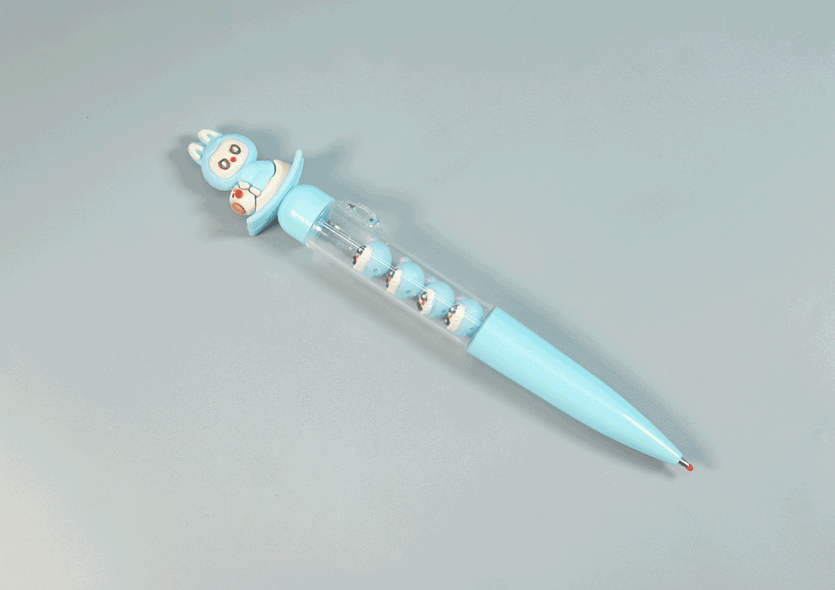 penhouse.in Pens Labubu Blue Color Body With Toy Jel Pen SKU 52109