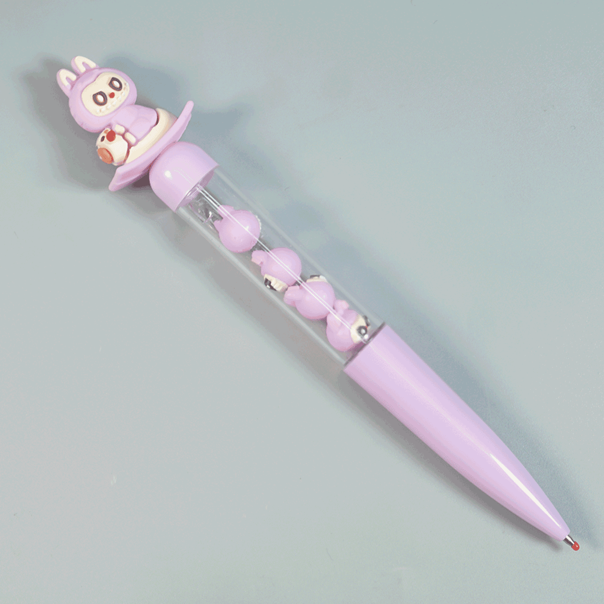 penhouse.in Pens Labubu Purple Color Body With Toy Jel Pen SKU 52110