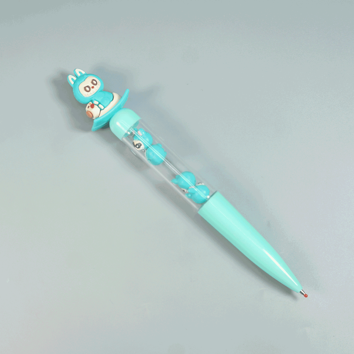 penhouse.in Pens Labubu Light Green Color Body With Toy Jel Pen SKU 52111