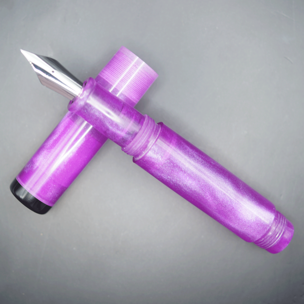 WOW Brand Model-1038A Chota Master சோட்டா மாஸ்டர் 16/16mm Resin Violet Color Body Clip Options Can Be provided Based On Customer Preference Eyedropper Model Fountain Pen Kanwrite Compatible Jowo Thread SKU 60198