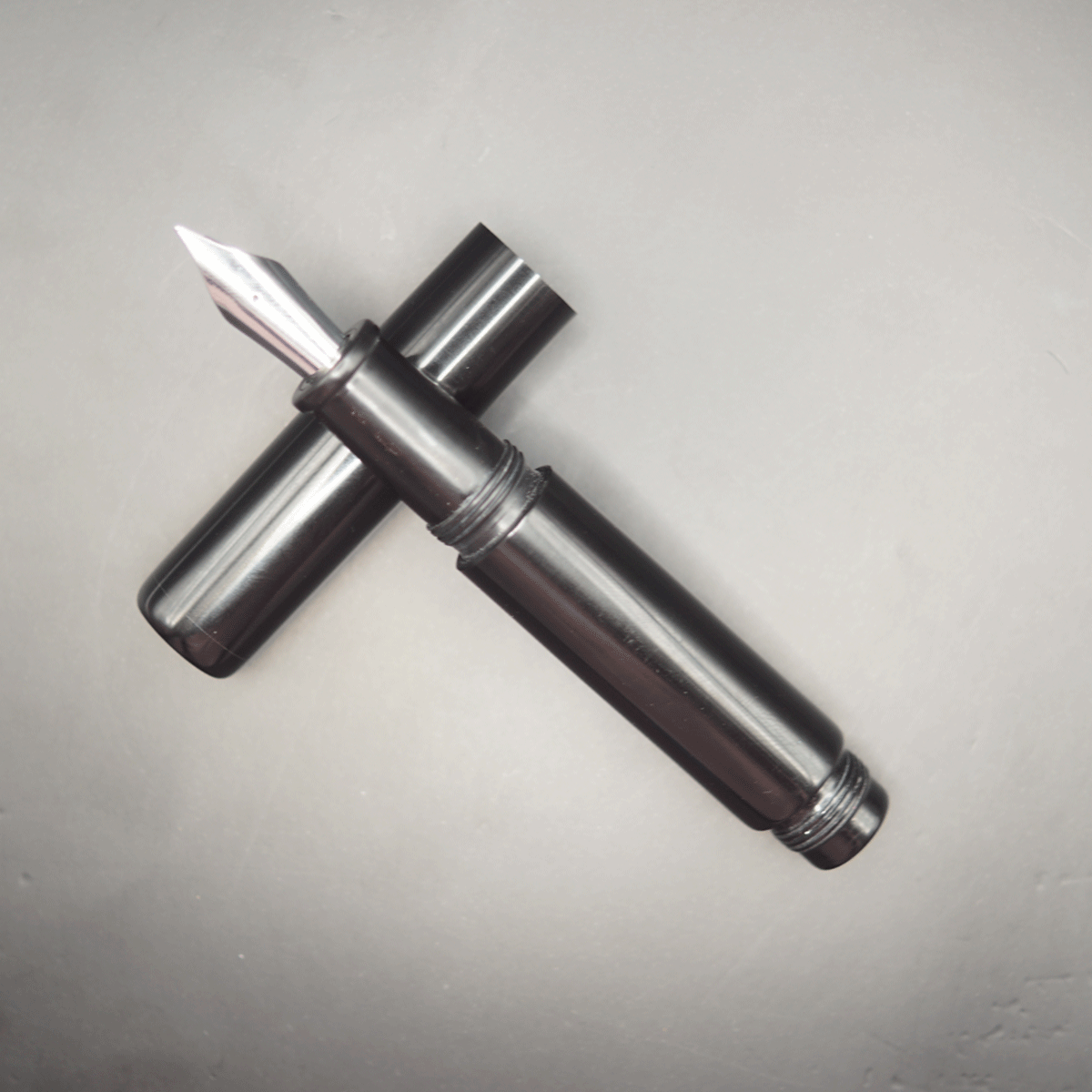 WOW Brand Model-1038A Chota Master சோட்டா மாஸ்டர் 16/16mm Resin Full Black Color Body Clip Options Can Be provided Based On Customer Preference Eyedropper Model Fountain Pen Kanwrite Compatible Jowo Thread SKU 60202