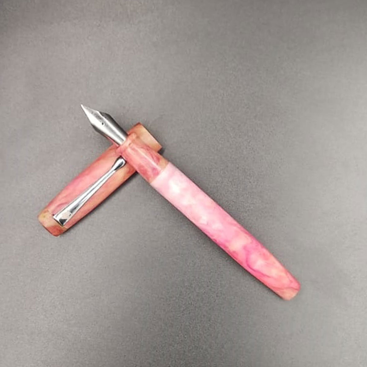 WOW Brand Model-1058A Peyal வானவில் 12/14mm Matte Resin Pink White Green And Brown Color Body Eyedropper Model Fountain Pen Click Converter Kanwrite Jowa Compatible Thread  SKU 60242