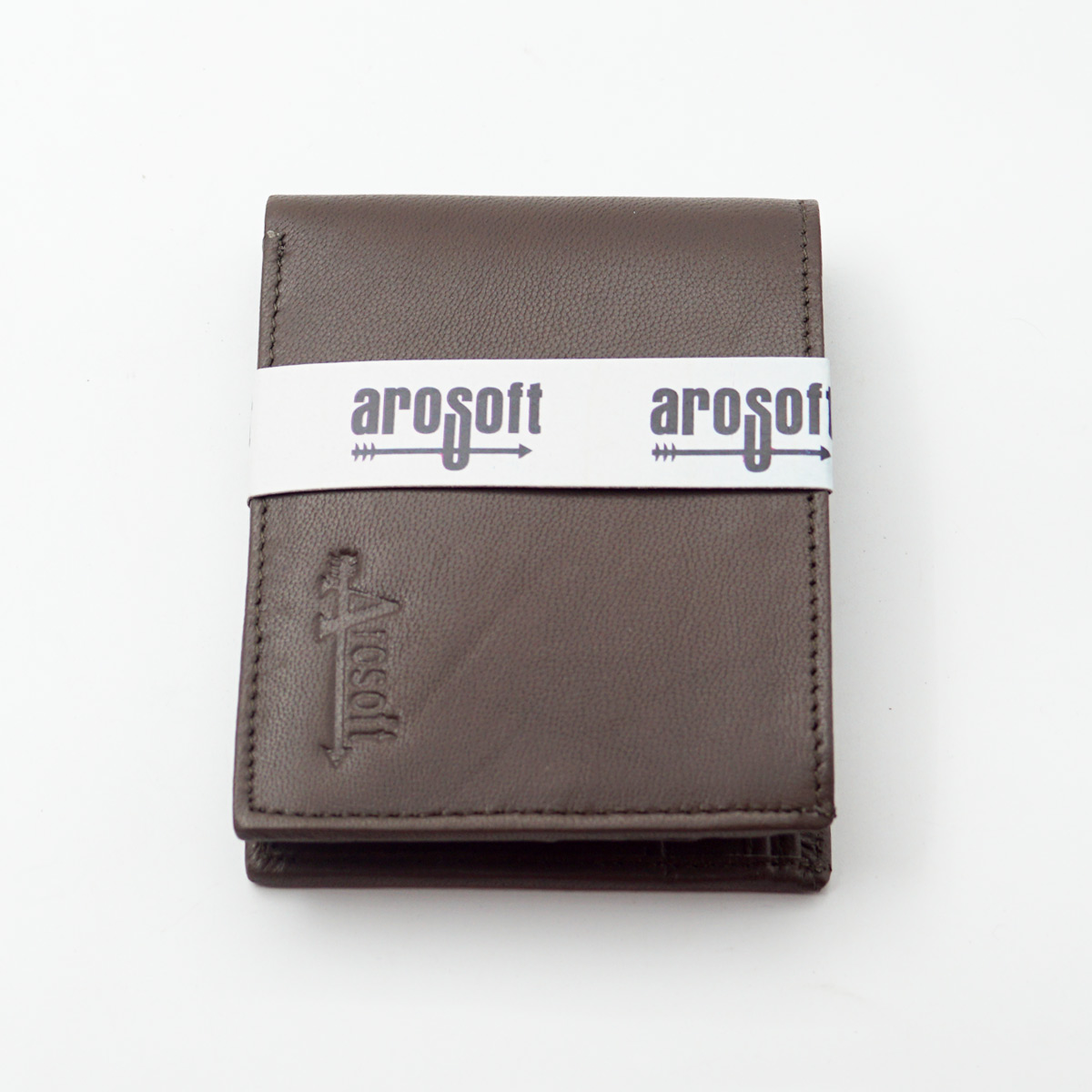 Motrix Arosoft Pastel Brown Color Leather Purse SKU 65094