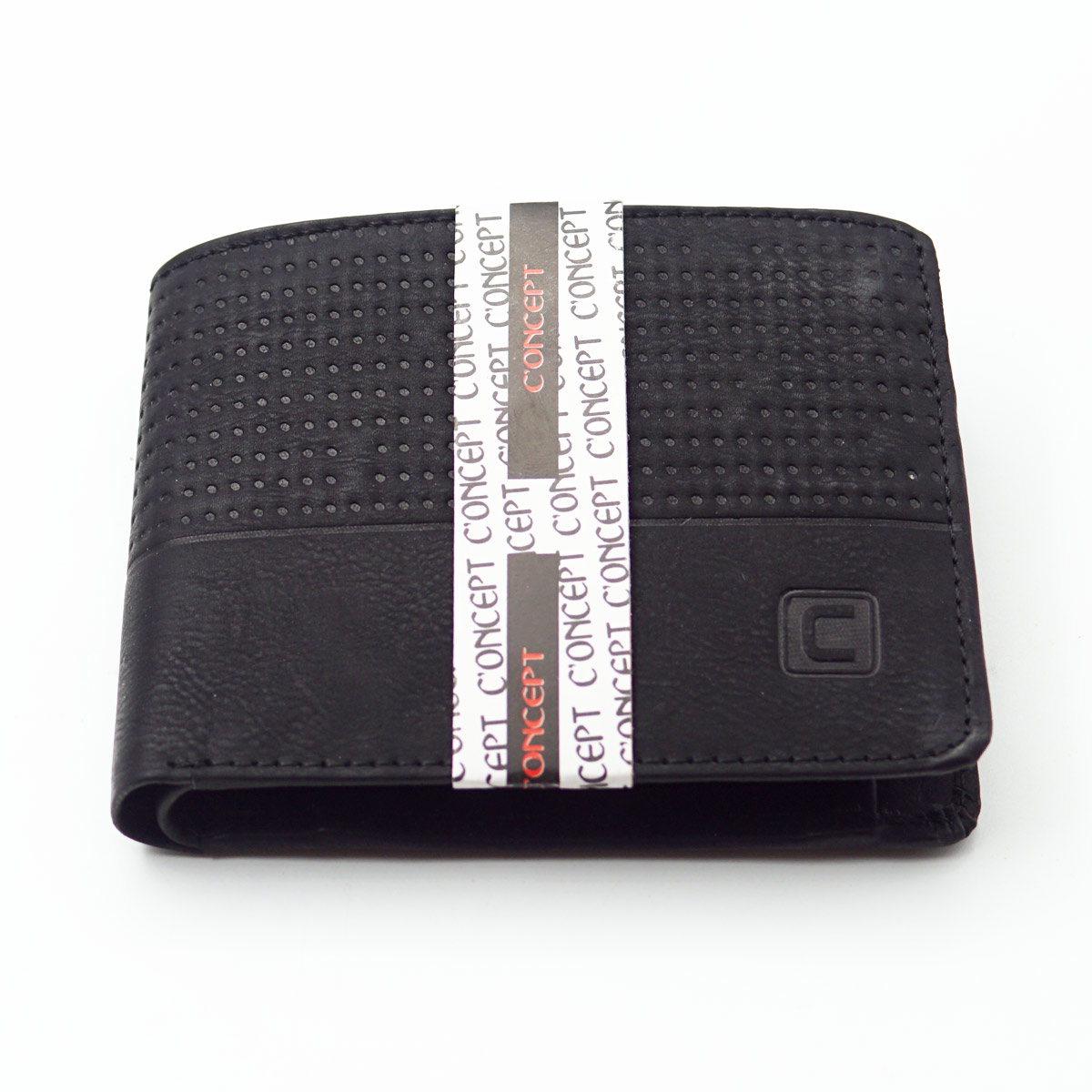 Concept Black Color Dot Design Leather Purse SKU - 65104