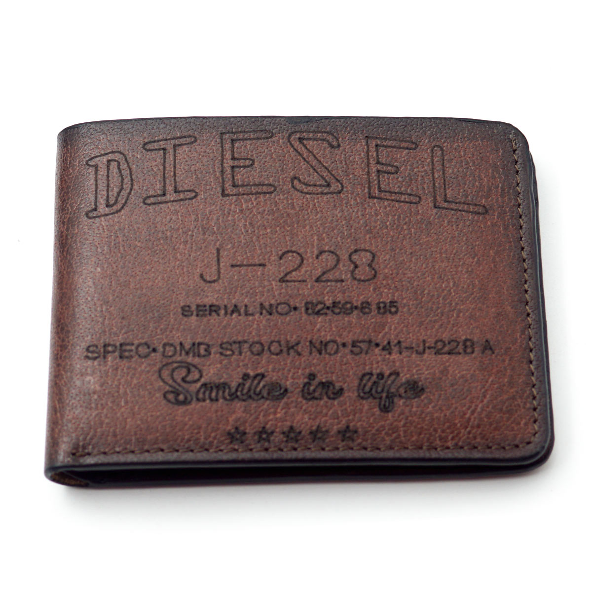 Diesel Coffee Color Leather Purse SKU - 65113