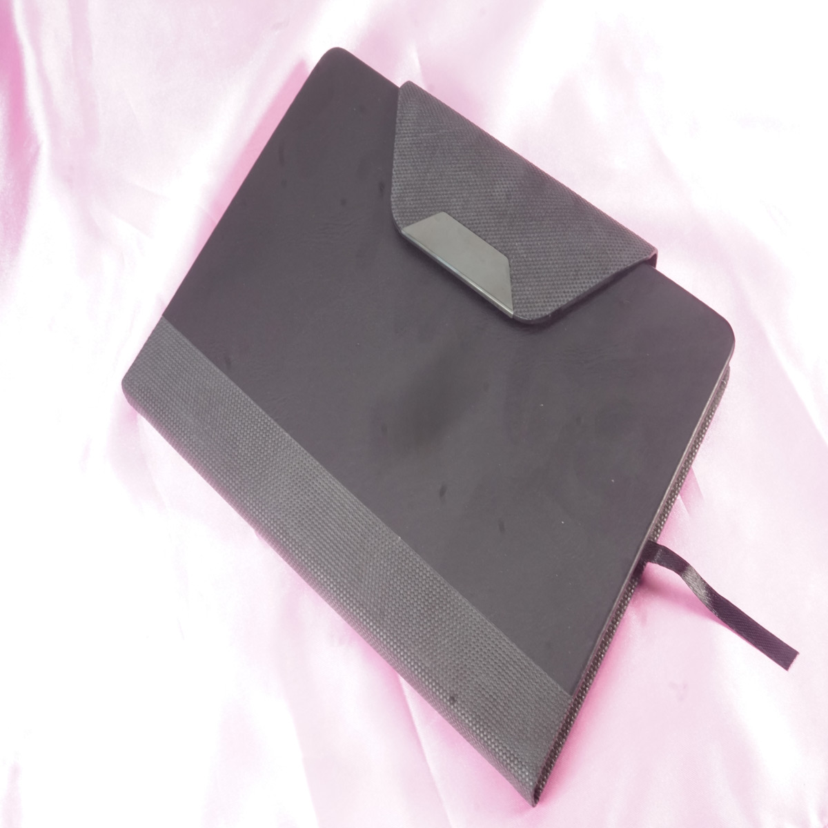 penhouse.in  A5 Leather Black And Dark Grey Color Magnetic Closure Note Book SKU 51909