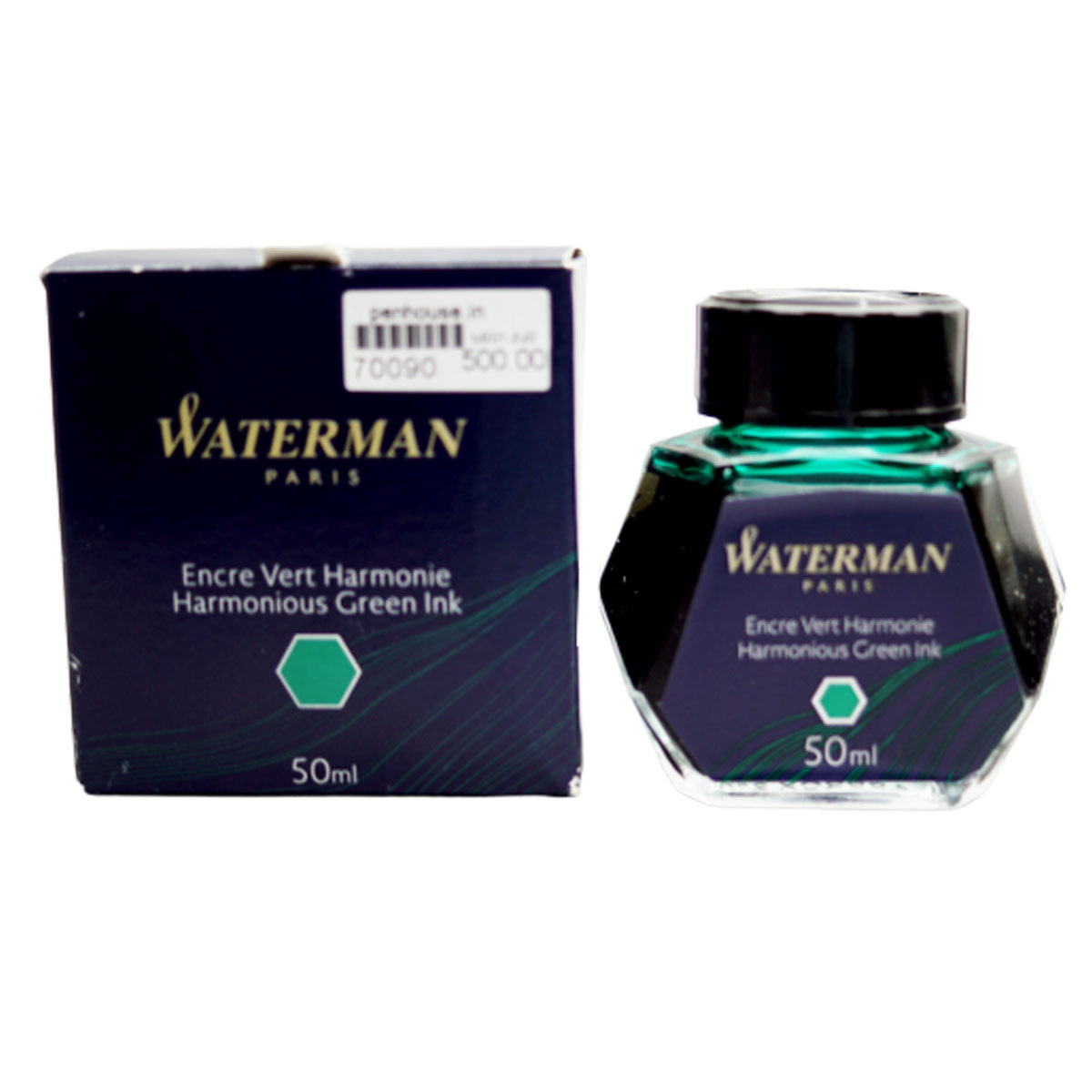 Waterman Encre Vert Harmonious  50 ml Green Color Ink SKU 70090