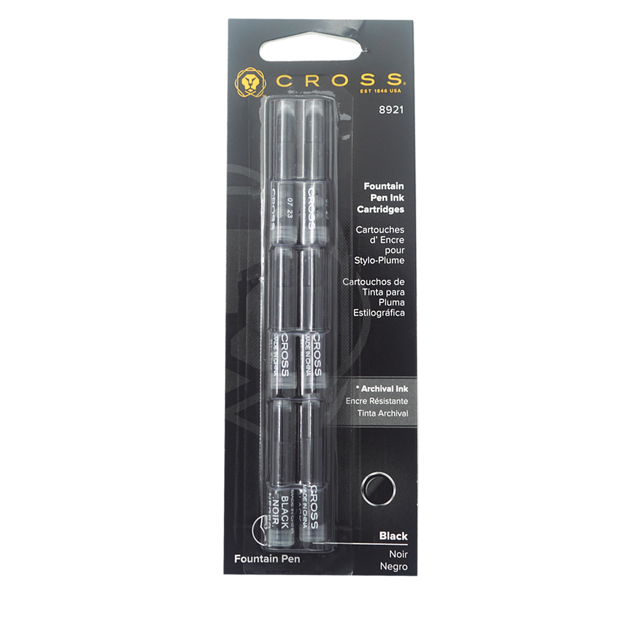 Cross 8921 Model : 70565 Fountain Pen Ink Cartridges Black Color  