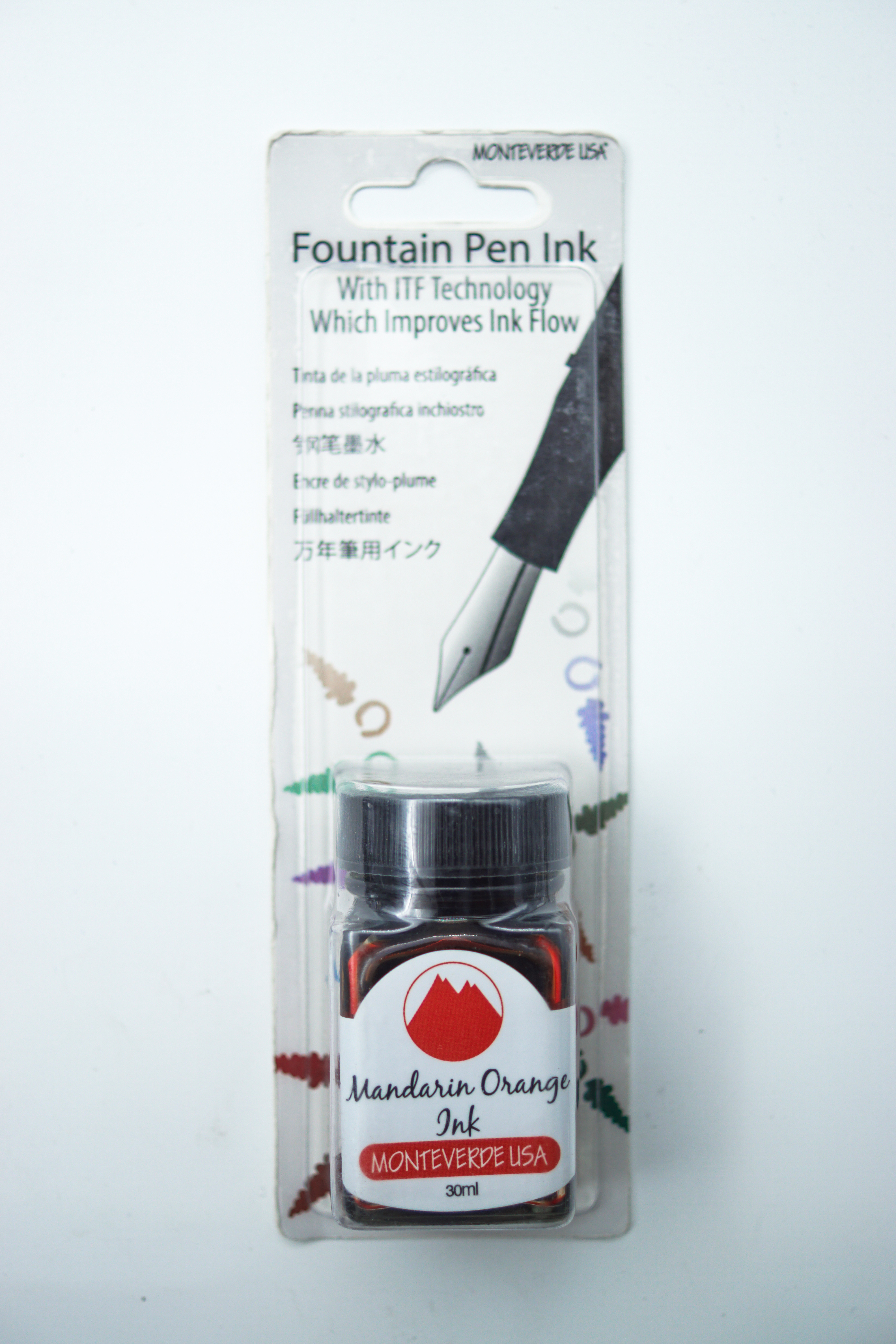 MONTEVERDE USA G300MO Mandarin Orange Color 30ml Fountain Pen Ink  SKU 70827