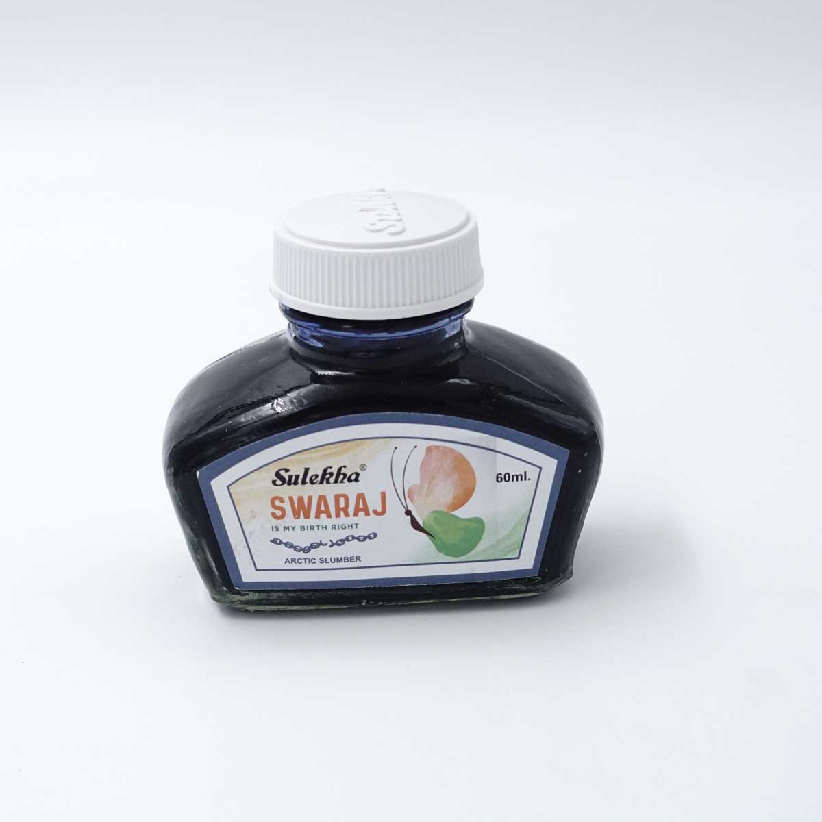 Sulekha Swaraj Arctic Slumber Blue Fountain ink Bottle 60 ml SKU 70912