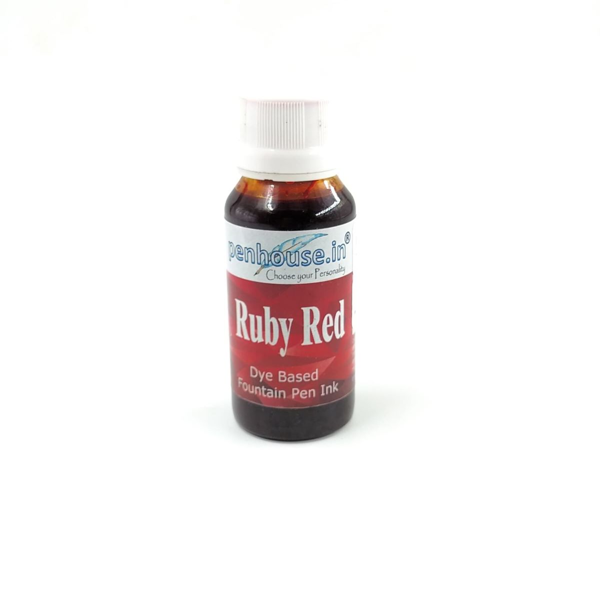 penhous.in Ruby Red ink Coffee Flavour Dye Based Fountain Pen ink SKU 70974