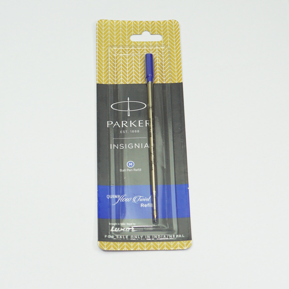 Parker Insignia Quink Flow Twist Medium Tip Blue Ball Pen Refill SKU 71119