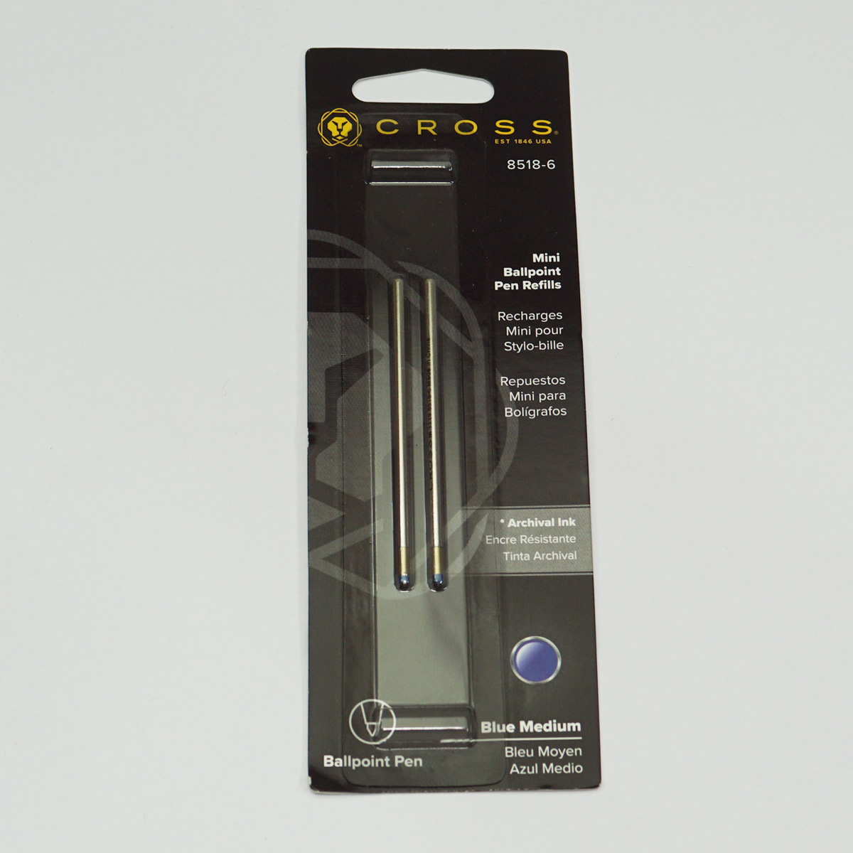 Cross 8518-6 Blue Medium Tip Ball Pen Refill SKU 71122
