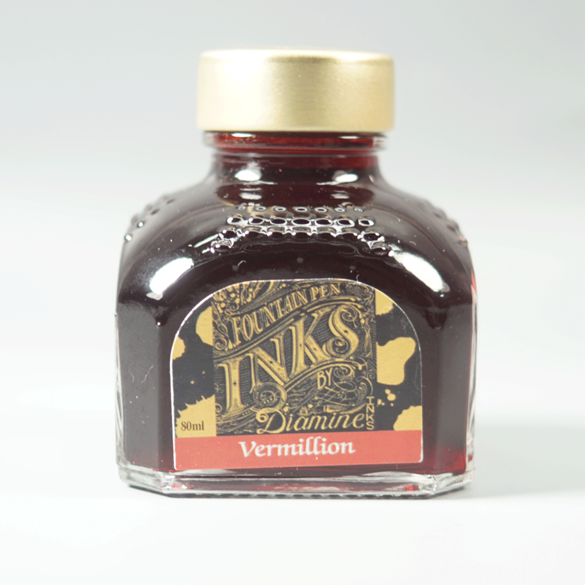 DIAMINE 828436 Vermilion Color Fountain Pen 80 ML Ink Bottle  SKU 71191