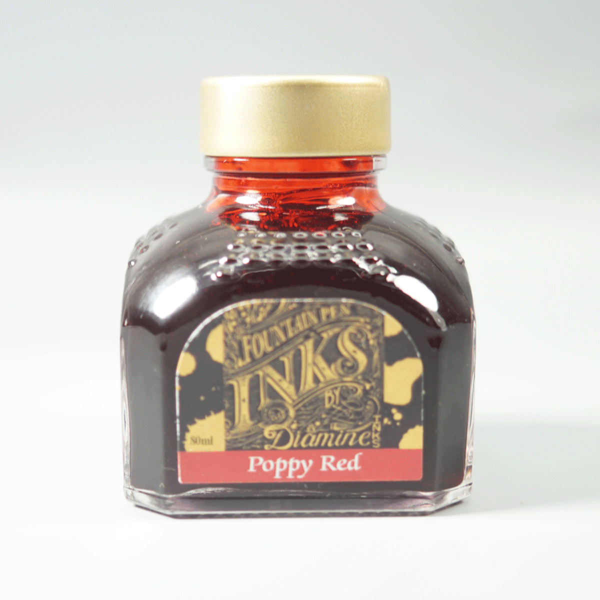 DIAMINE 828030 Poppy Red Color Fountain Pen 80 ML Ink Bottle  SKU 71192